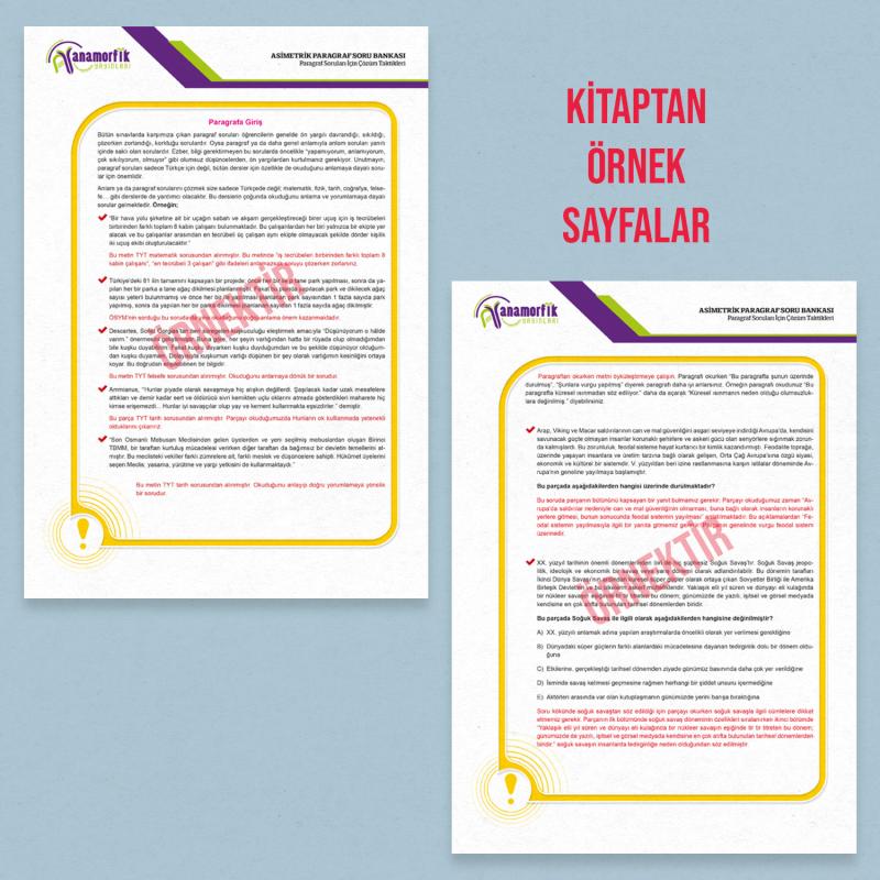 2026 YKS-TYT Türkçe Asimetrik Paragraf Soru Bankası Konu Özetli Dijital Çözümlü Asimetrik Yayınları