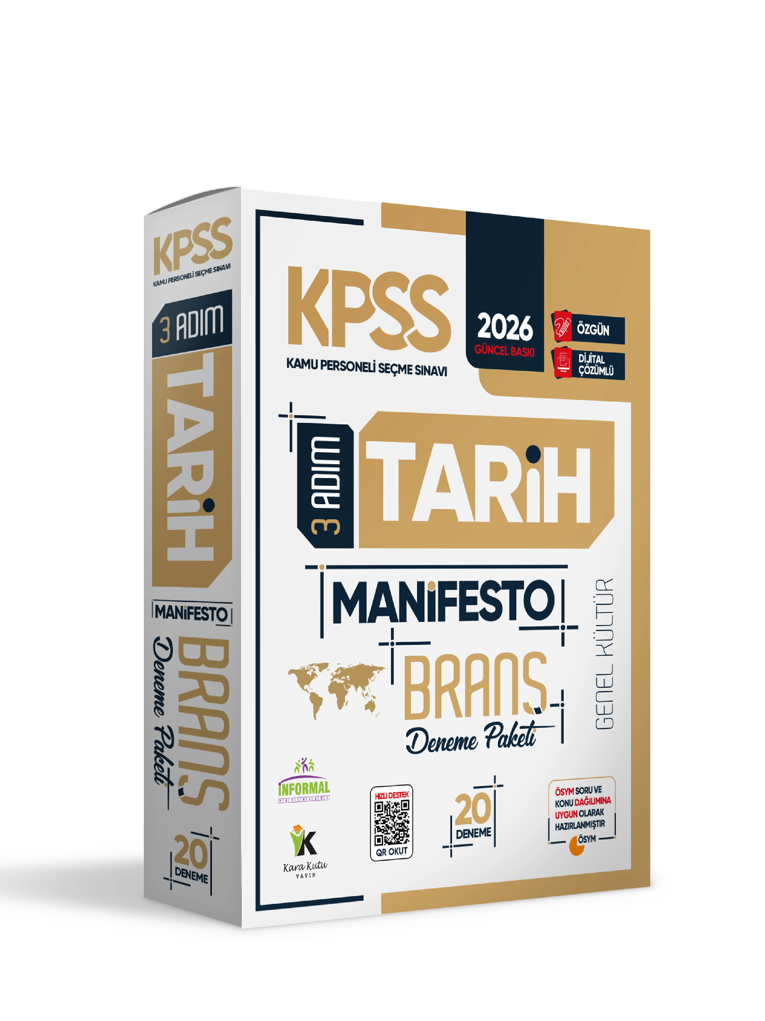 2026 KPSS Önlisans Tarih Coğrafya Vatandaşlık Kara Kutu Soru Bankası ve Manifesto Deneme 6lı Set