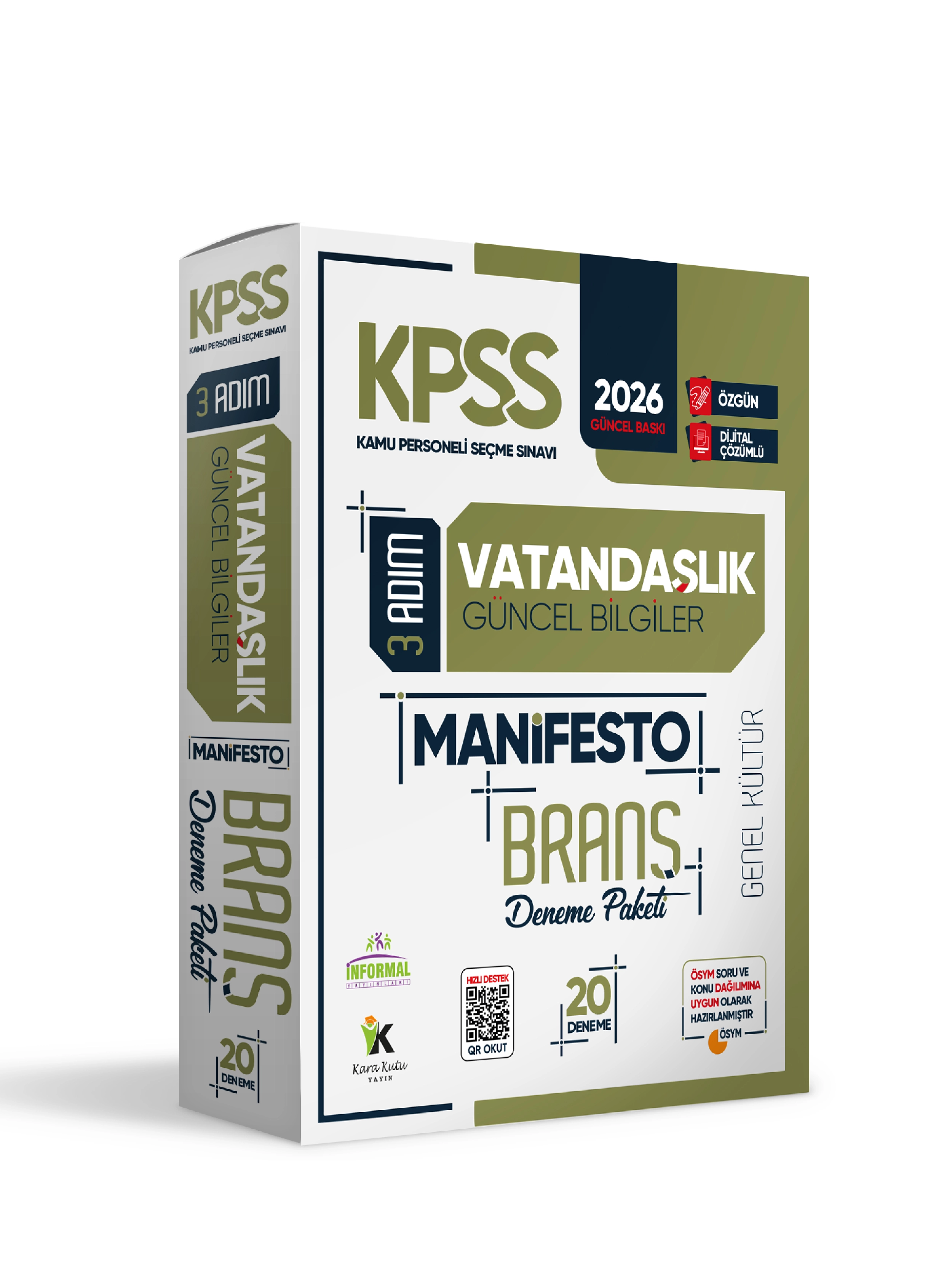 2026 KPSS Önlisans Tarih Coğrafya Vatandaşlık Kara Kutu Soru Bankası ve Manifesto Deneme 6lı Set
