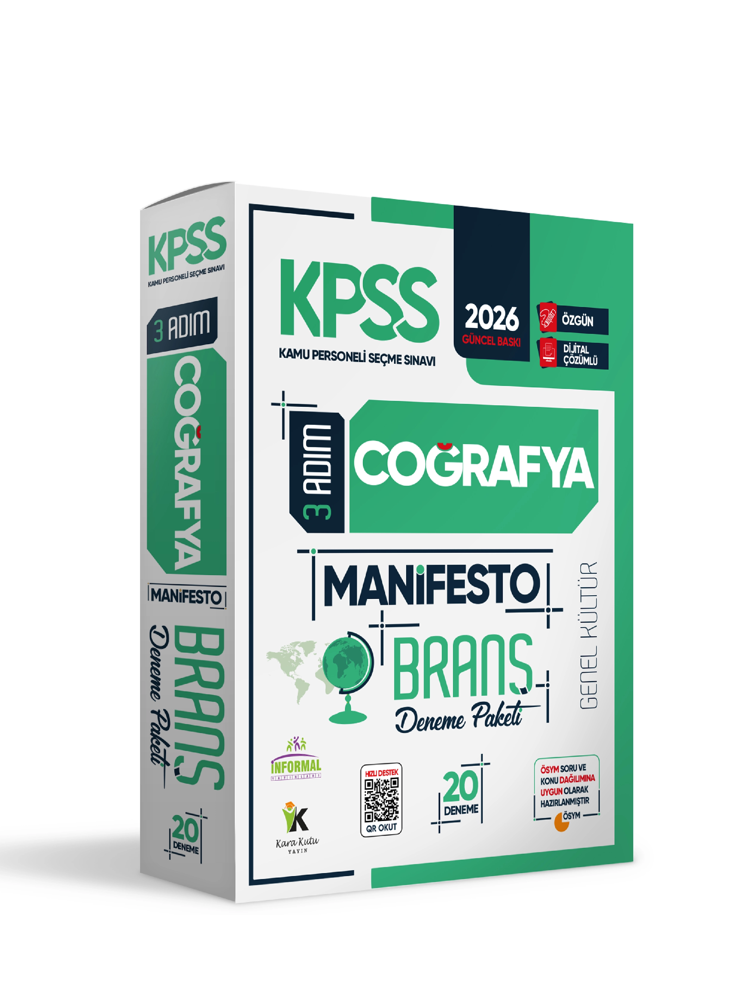 2026 KPSS Önlisans Tarih Coğrafya Vatandaşlık Kara Kutu Soru Bankası ve Manifesto Deneme 6lı Set