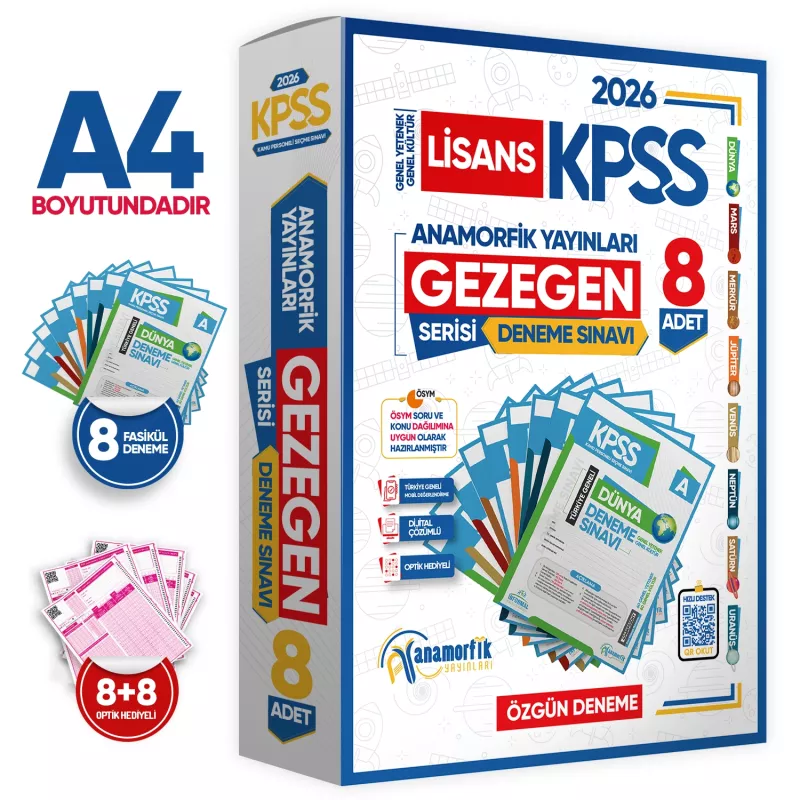 2026 KPSS Lisans GY-GK GEZEGEN Serisi 8li Deneme Paketi Kurumsal Türkiye Geneli Dijital Çözümlü