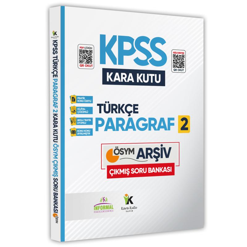 KPSS Türkçenin Kara Kutusu KARMA Paragraf 2 Soru Bankası ÖSYM Soru Havuzu En Kapsamlı Çözümlü Paragraf