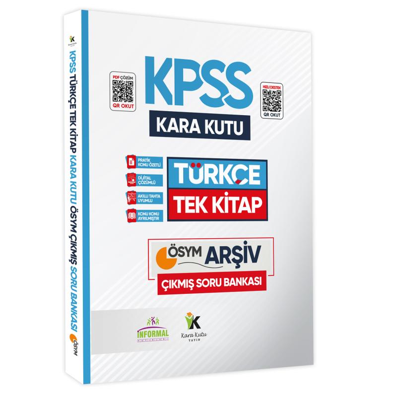 KPSS Türkçenin Kara Kutusu TEK KİTAP Konu Özetli D.Çözümlü ÖSYM ARŞİV Çıkmış Soru Bankası