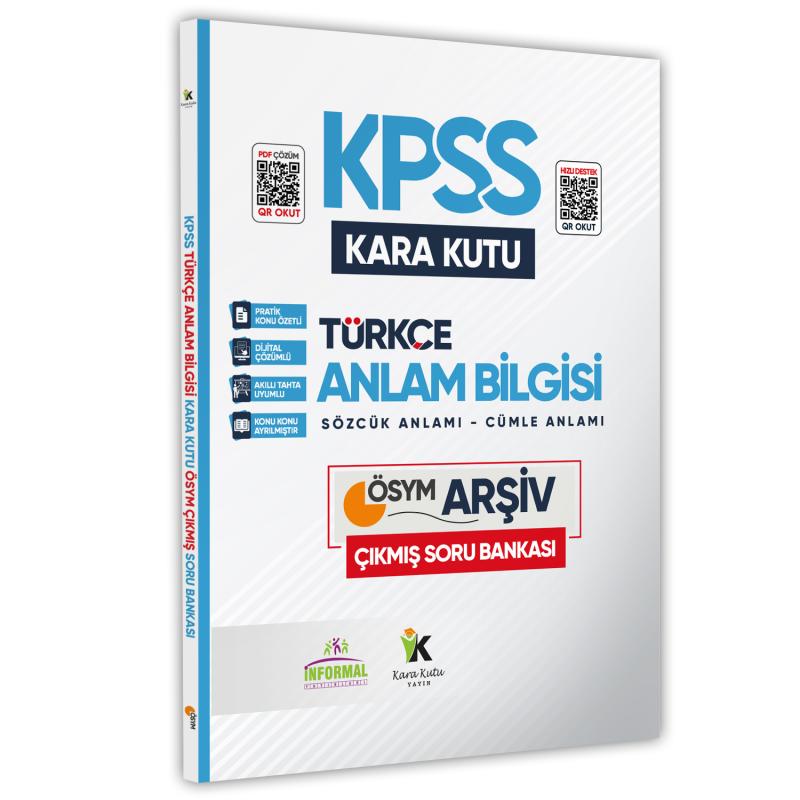 KPSS Türkçenin Kara Kutusu ANLAM BİLGİSİ (Sözcük-Cümle) D.Çözümlü Konu Özetli Soru Bankası