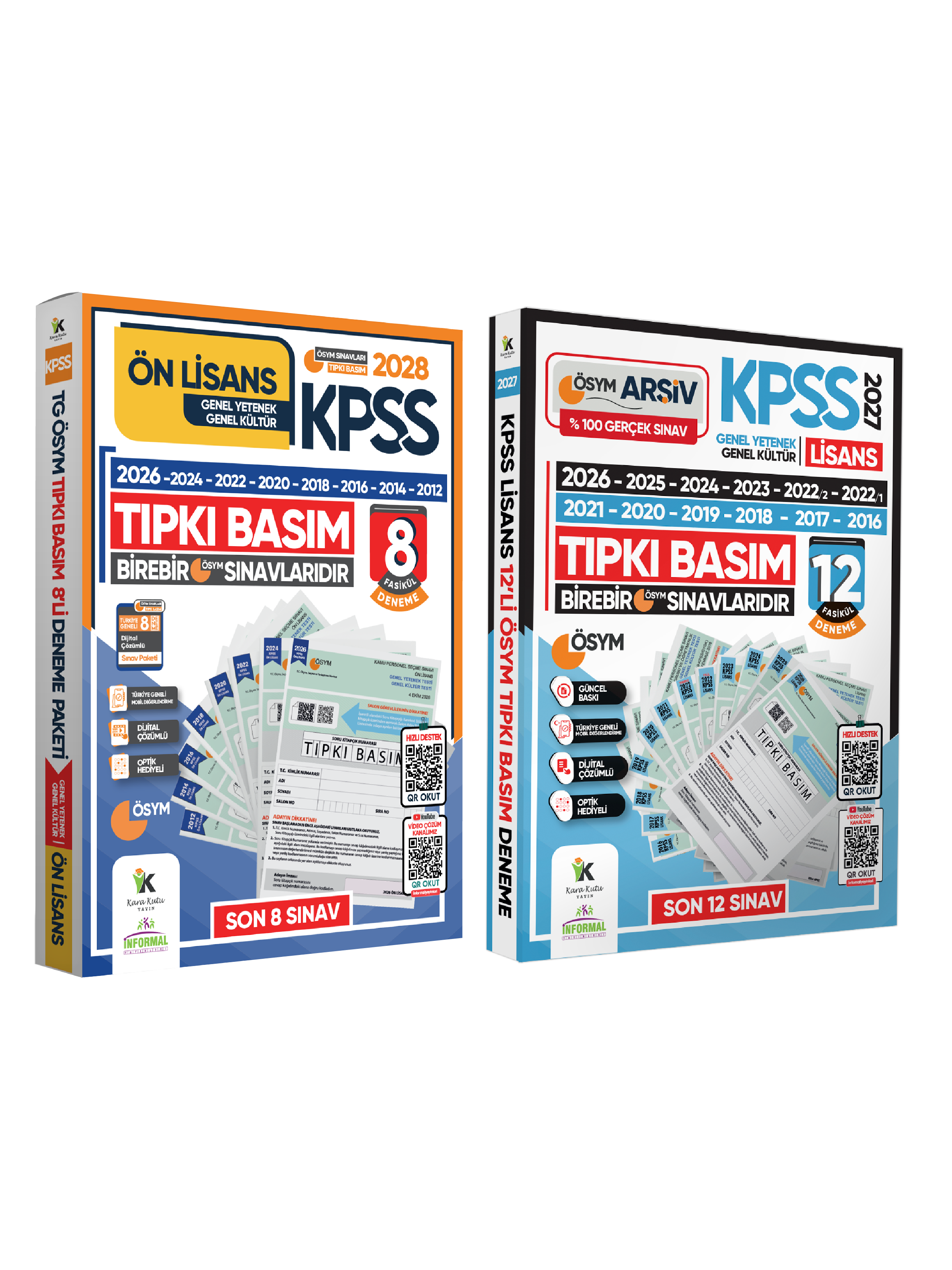 2027 KPSS Lisans Önlisans (12+8) ÖSYM Çıkmış Soru Tıpkı Basım TG Dijital Çözümlü SET