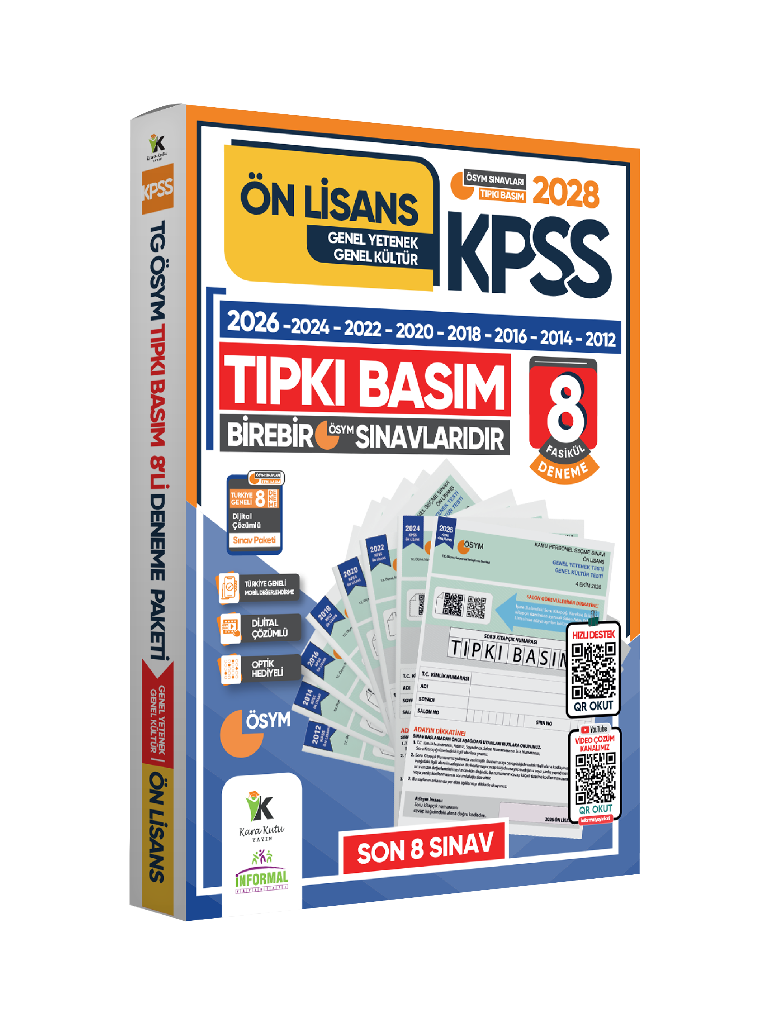 2027 KPSS Lisans Önlisans Ortaöğretim (12+8+7) ÖSYM Çıkmış Soru Tıpkı Basım TG Dijital Çözümlü SET