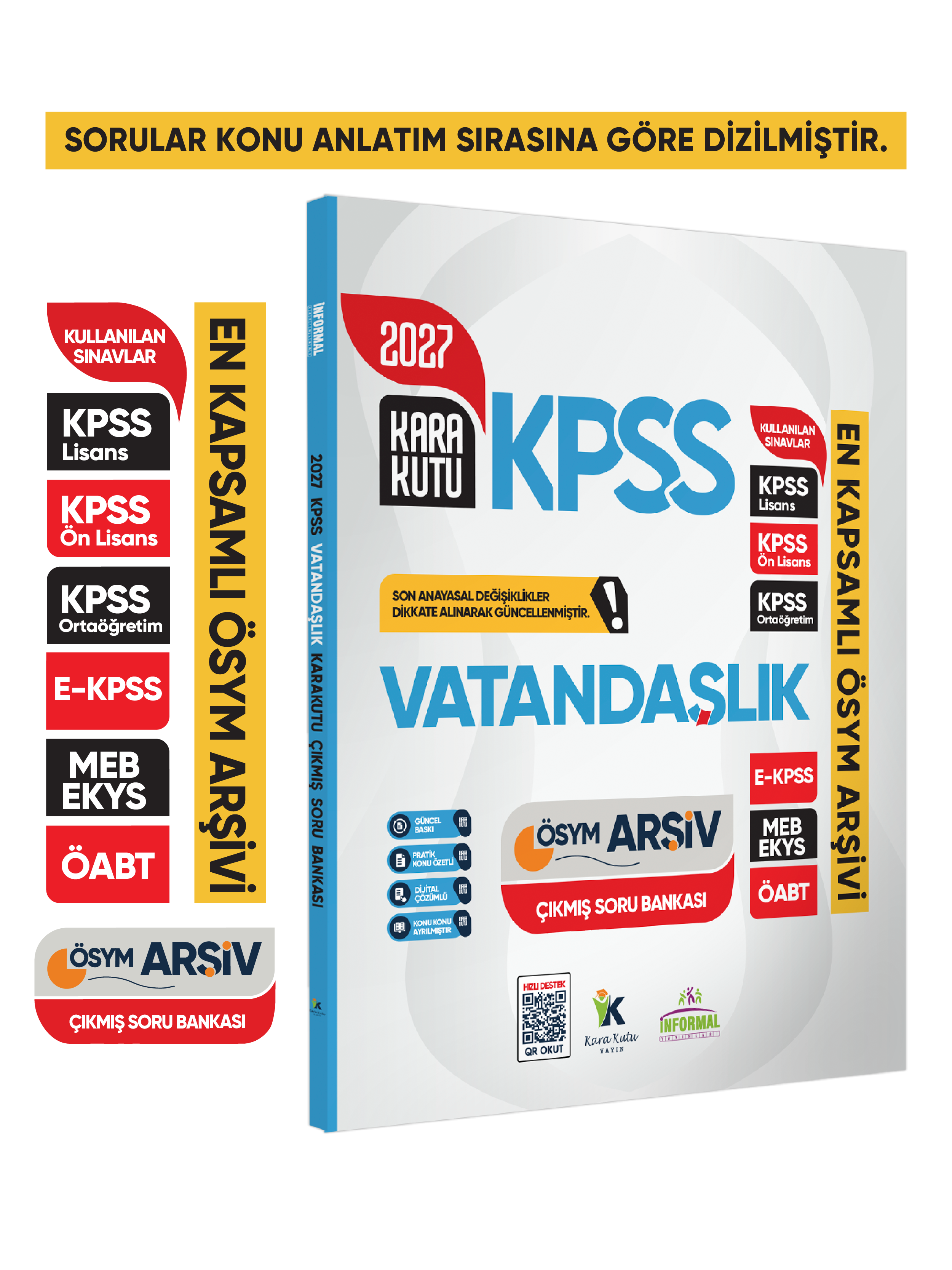 2027 KPSS VATANDAŞLIK Kara Kutu ÖSYM Çıkmış Soru Havuzu Bankası Konu Özetli Dijital Çözümlü