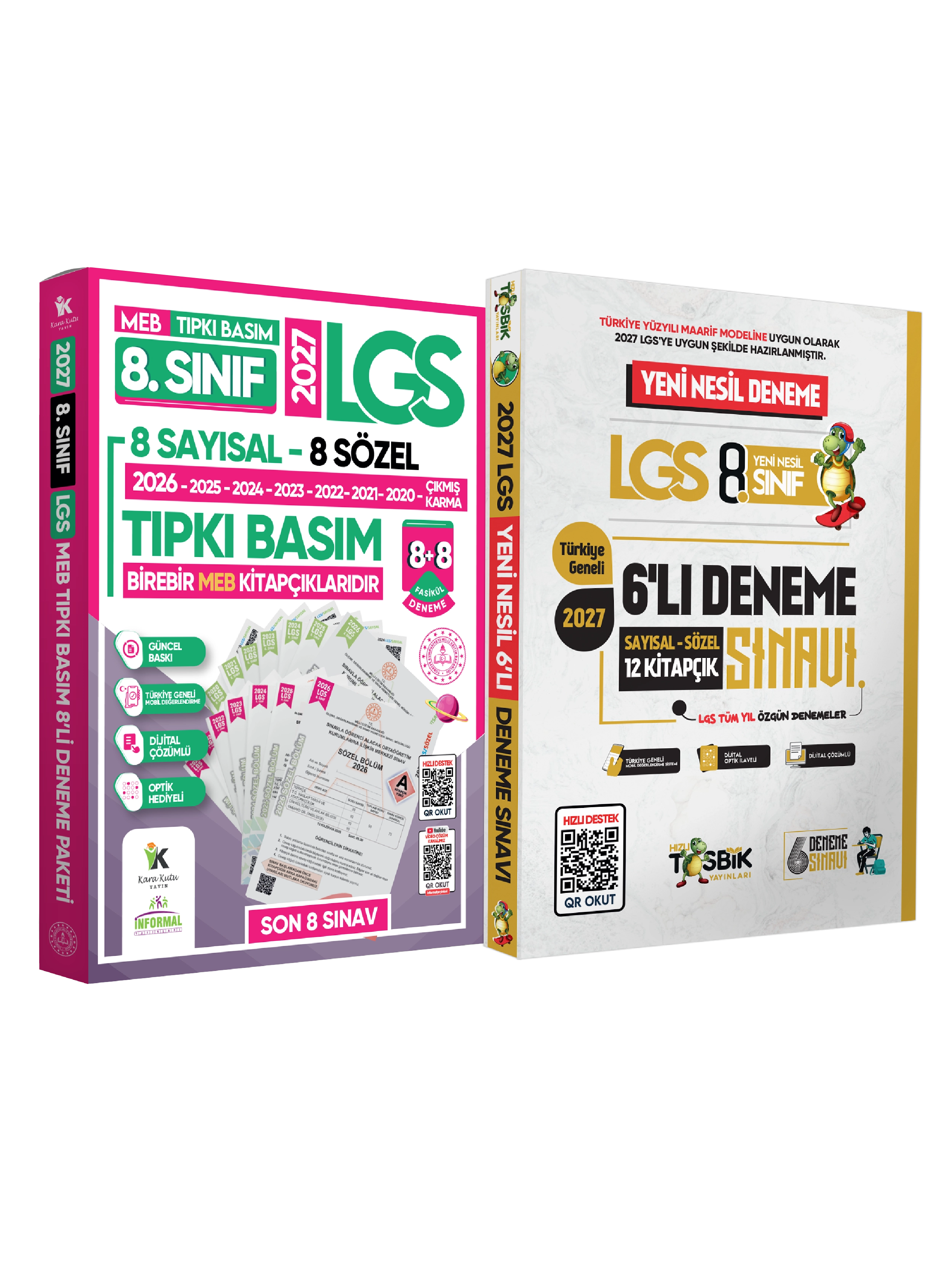 2027 8.sınıf Lgs 8+8 Tıpkı Basım Çıkmış Soru ve 6lı Tüm Yıl Deneme Paketi Dijital Çözümlü TG