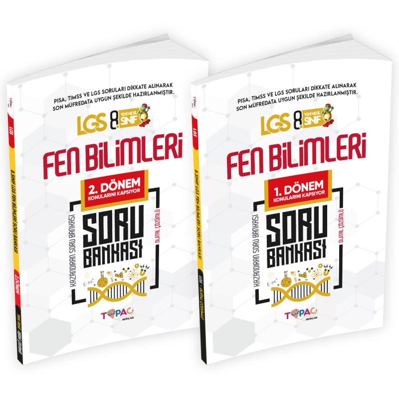 2026 8.Sınıf LGS Topaç Yayınları Türkçe-DKAB-Matematik-Fen Bilimleri Özgün Soru Bankası Seti Çözümlü