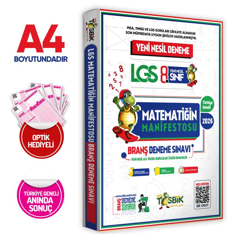 LGS 8.Sınıf Matematik Manifestosu Yeni Nesil Çözümlü Deneme Sınavı