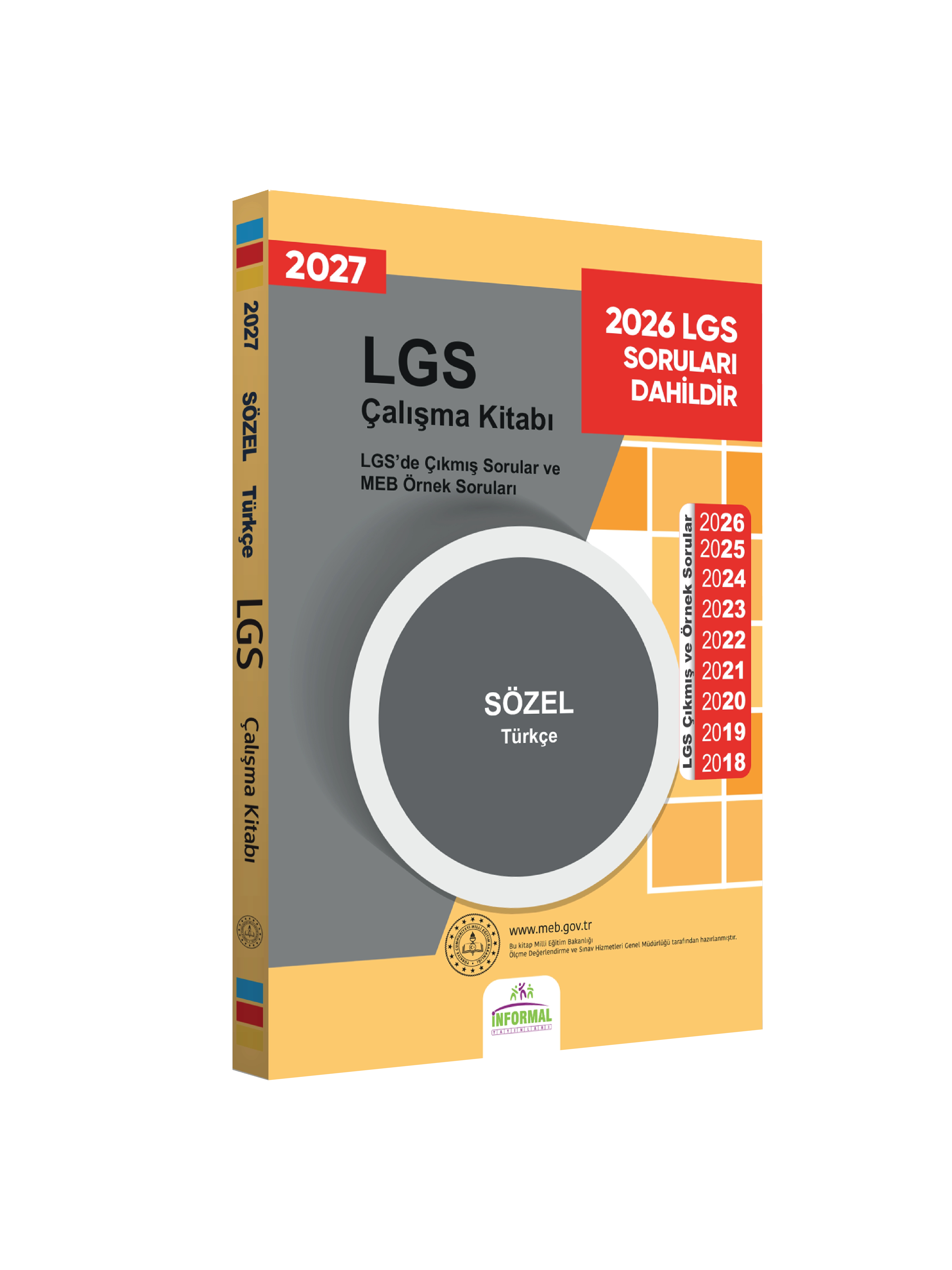 2027 LGS 8.Sınıf Çıkmış ve MEB Örnek Sorular Çalışma Kitabı 4lü SET A4 RENKLİ Baskı