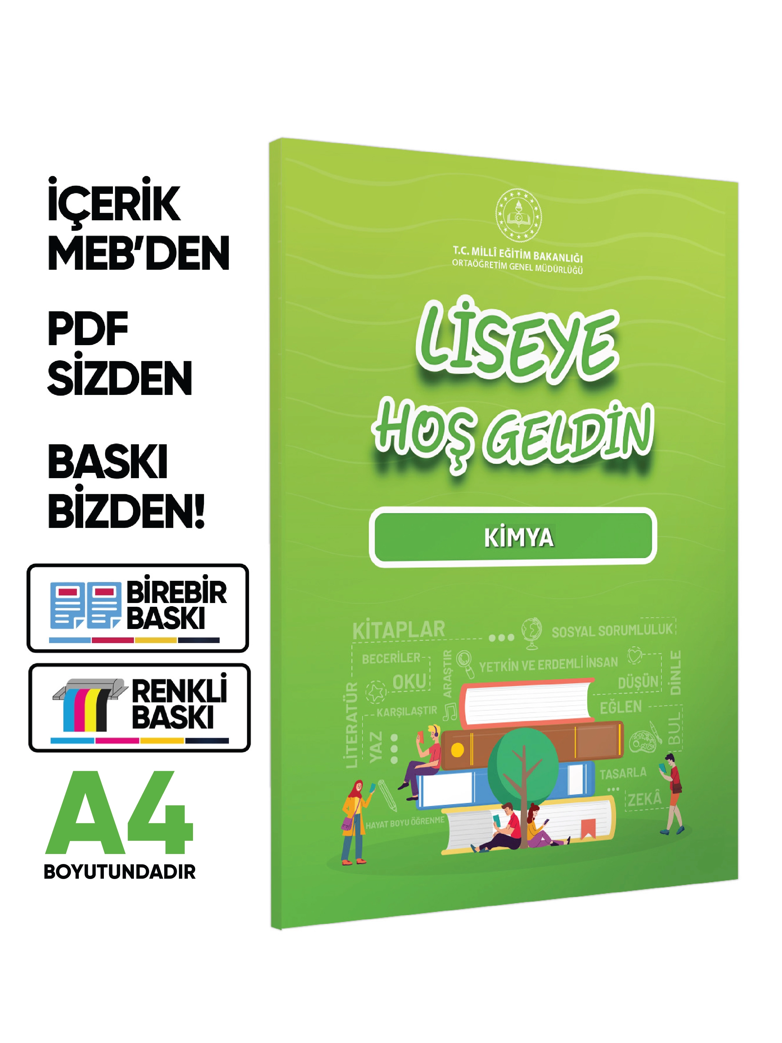 MEBİ - OGM LİSEYE HOŞGELDİN Kimya Kitabı A4 Boyut RENKLİ BASKI ÜCRETİ