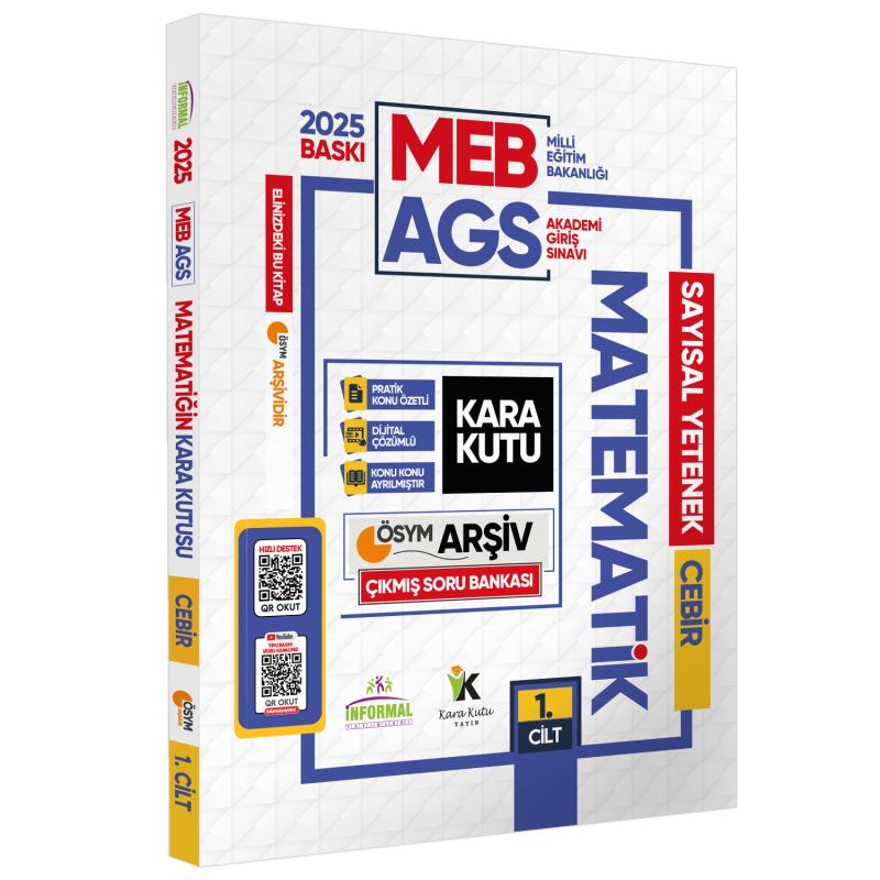 2025 MEB-AGS MATEMATİK Kara Kutu 1. ve 2.Cilt ÖSYM Çıkmış Soru Bankası 2li Set Video/PDF Çözümlü