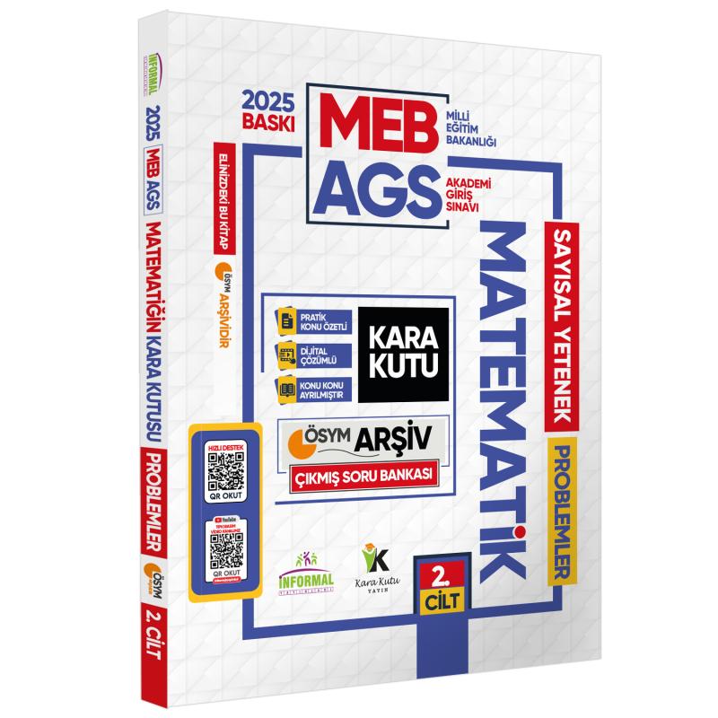 2025 MEB-AGS MATEMATİK Kara Kutu 1. ve 2.Cilt ÖSYM Çıkmış Soru Bankası 2li Set Video/PDF Çözümlü
