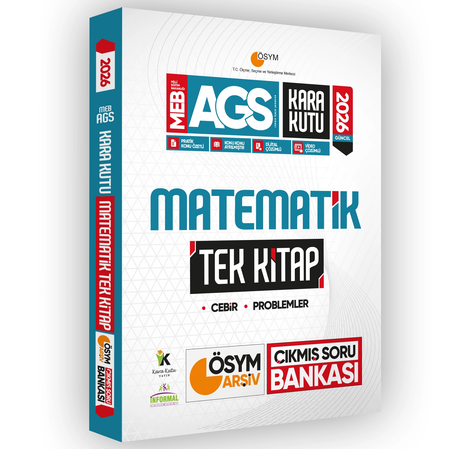 2026 MEB-AGS Kara Kutu Matematik TEK KİTAP-Sayısal Mantık 2li ÖSYM Çıkmış Soru Bankası Konu Özetli