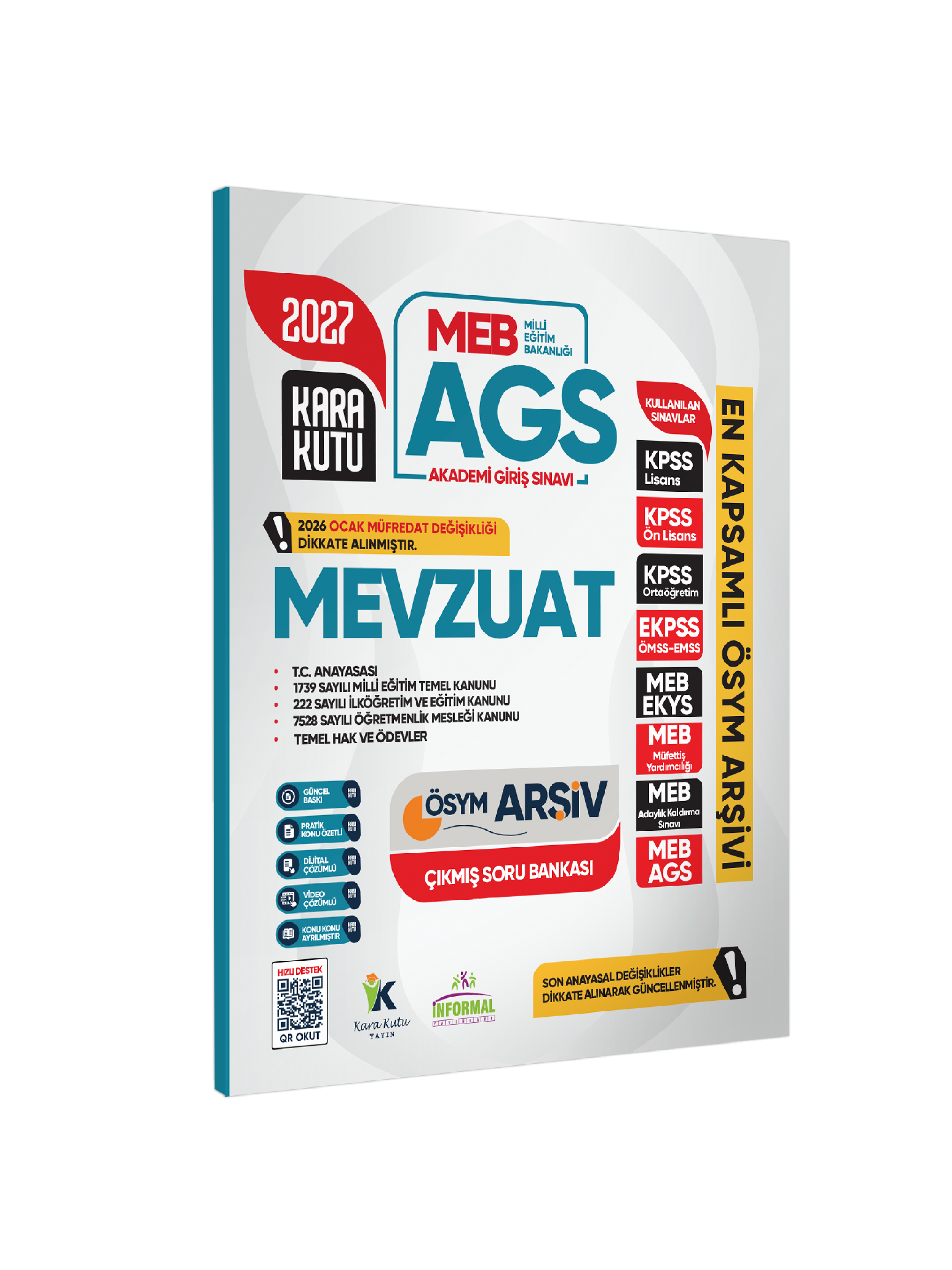 2027 MEB-AGS MEVZUAT Kara Kutu ÖSYM Çıkmış Soru Havuzu Bankası Konu Özetli Dijital Çözümlü