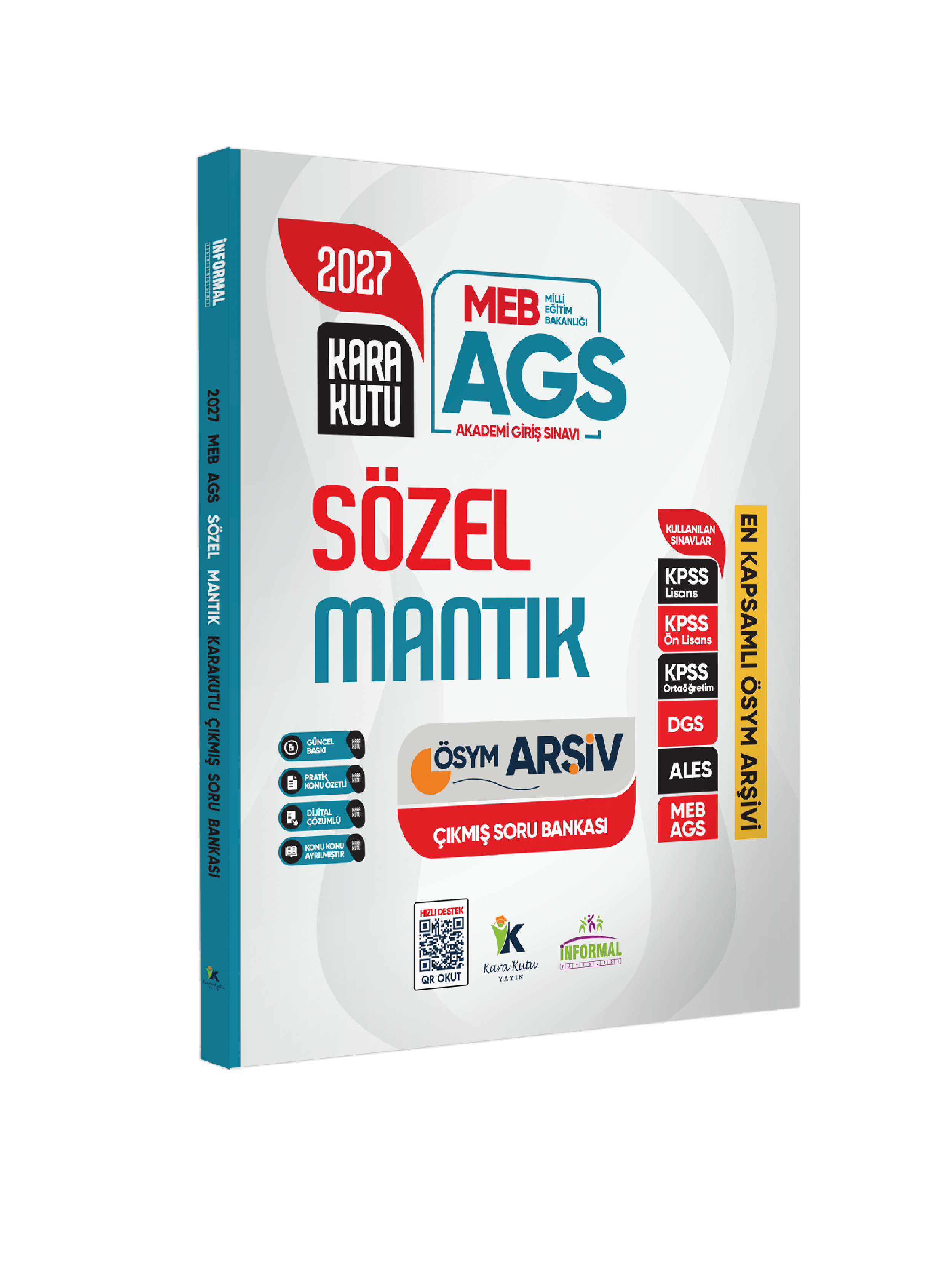 2027 MEB-AGS SÖZEL MANTIK Kara Kutu ÖSYM Çıkmış Soru Havuzu Bankası Konu Özetli Dijital Çözümlü