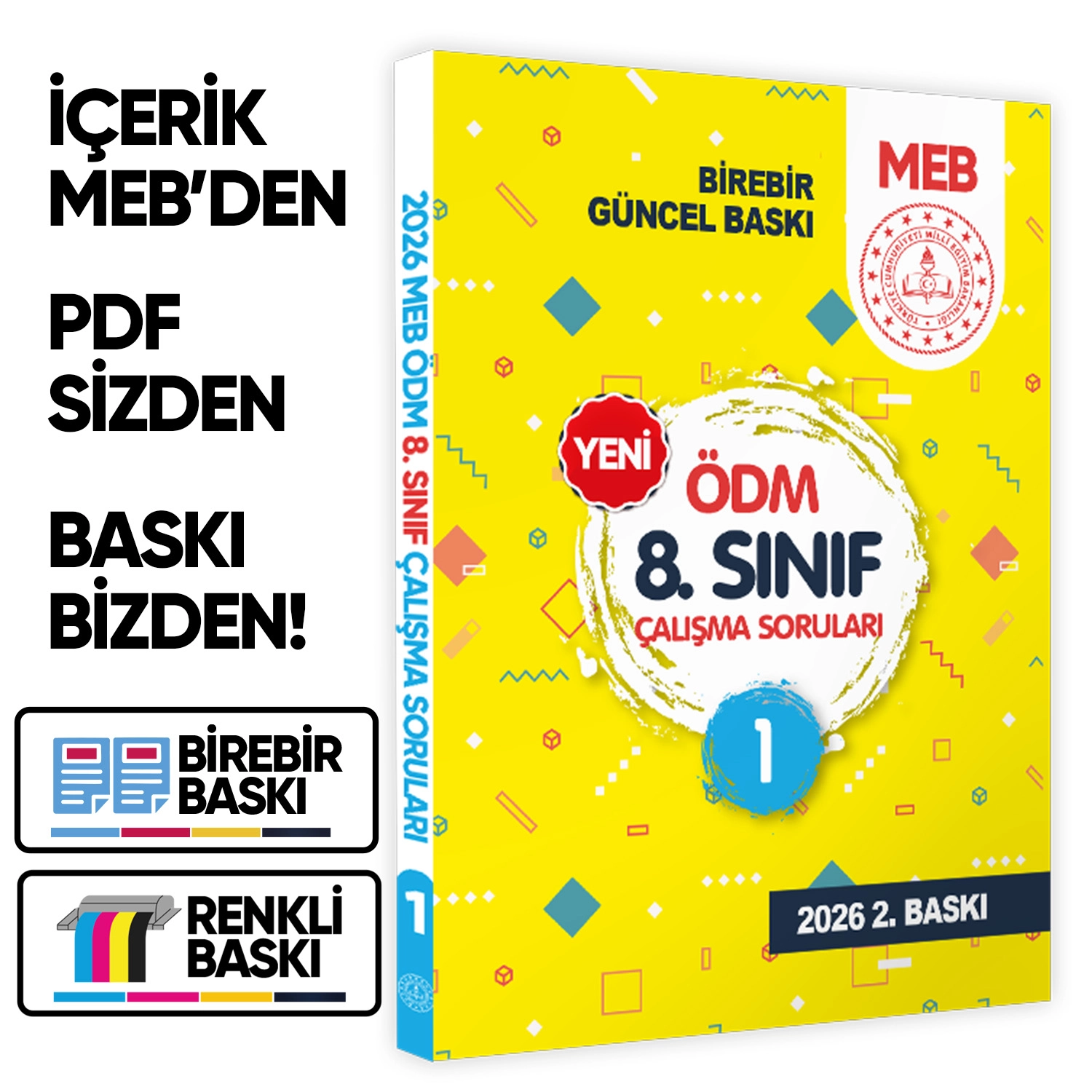 2026 LGS MEB Çalışma Soruları Soru Bankası ÖDM 8.Sınıf Çalışma Kitabı 1 BASKI ÜCRETİ