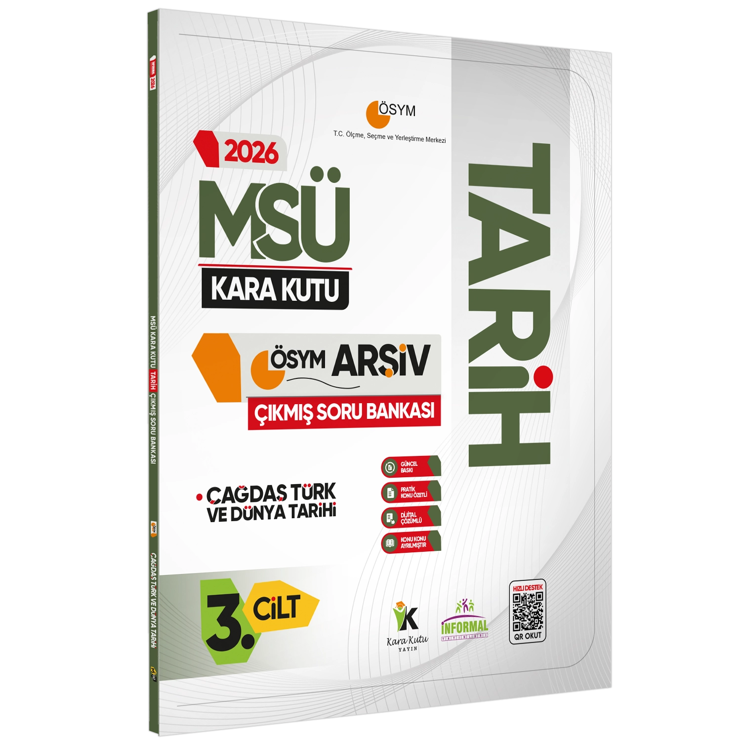 2026 MSÜ Tarihin Kara Kutusu 3.Cilt ÖSYM Çıkmış Soru Havuzu Bankası Konu Özetli Dijital Çözümlü