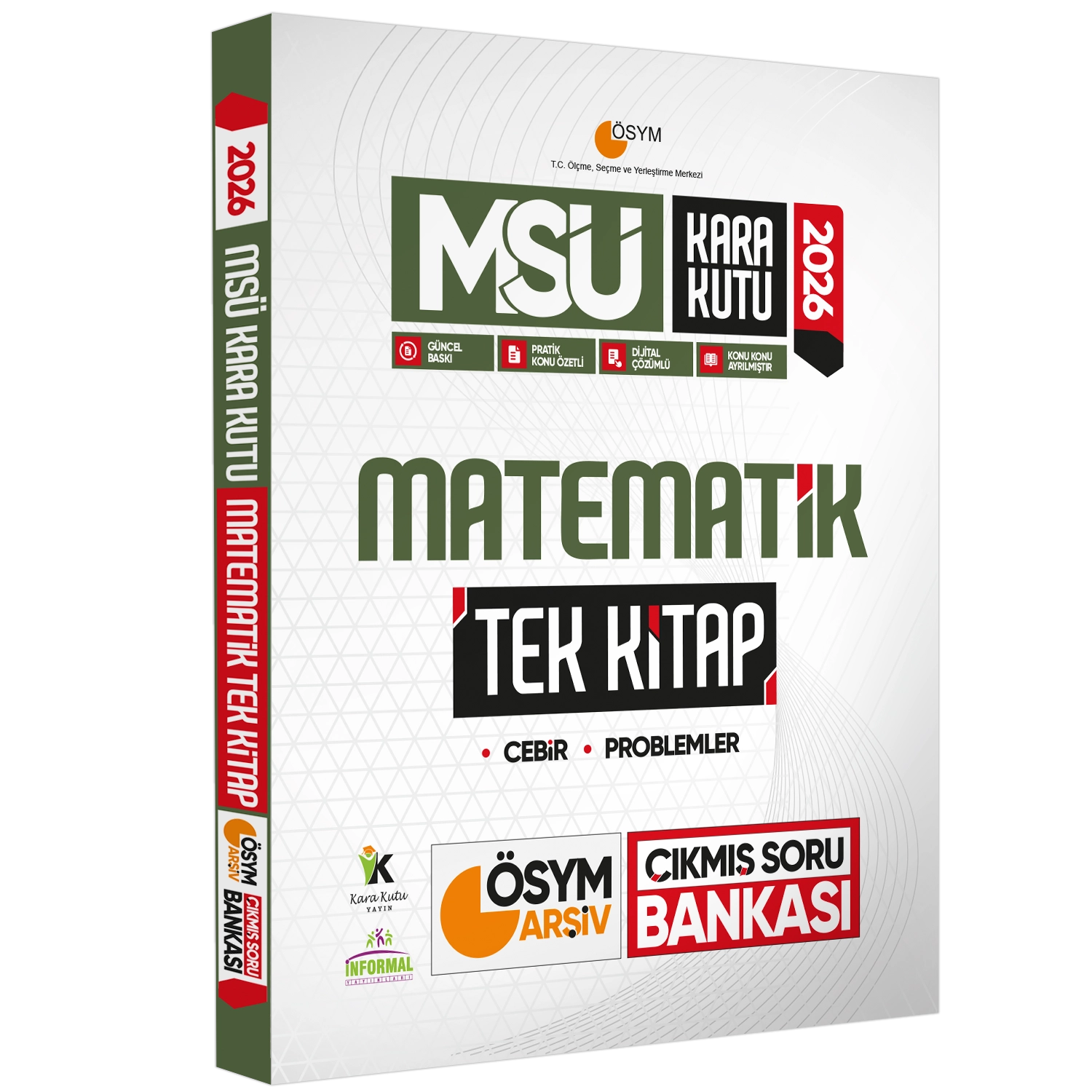 2026 MSÜ Kara Kutu Matematik TEK KİTAP ÖSYM Arşiv Çıkmış Soru Bankası Konu Özetli Dijital Çözümlü