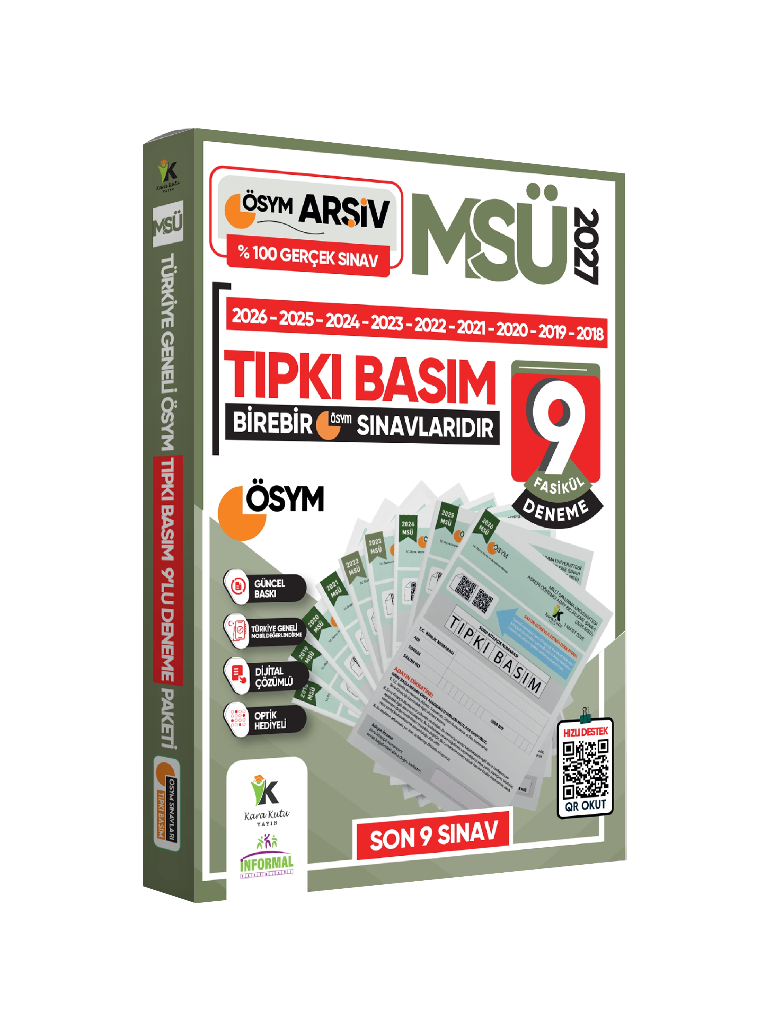 2027 YKS-TYT-MSÜ ÖSYM Çıkmış Soru Tıpkı Basım 19lu (10+9) Deneme Paketi Video Çözümlü Türkiye Geneli