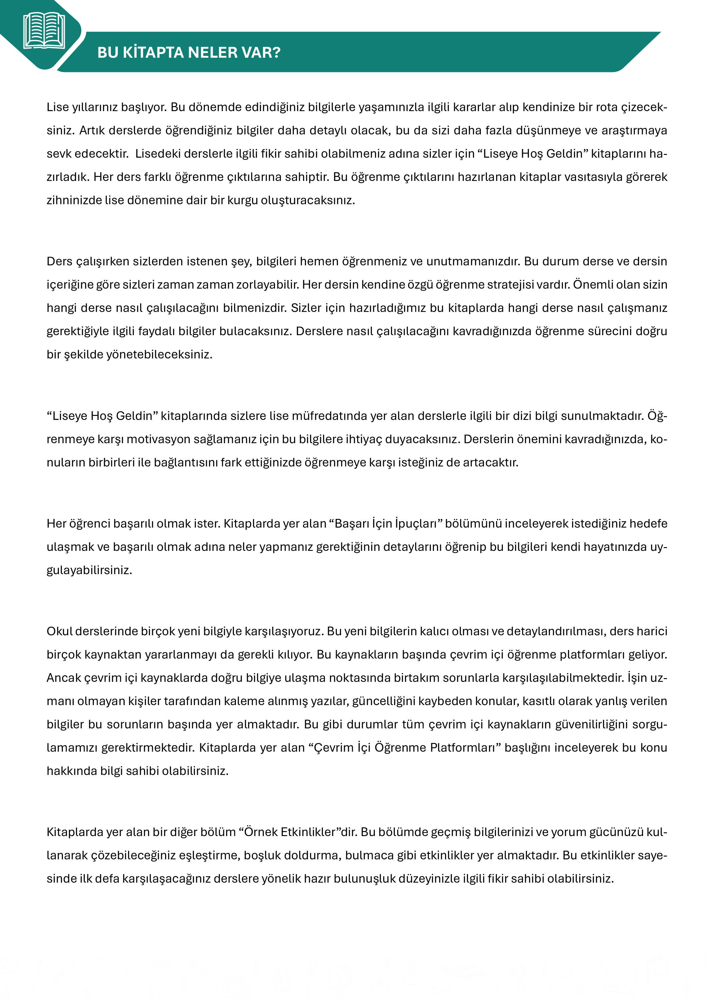2027 MEBİ 9.Sınıf Maarif Modeli Yeni Müfredat LİSEYE HOŞGELDİN 9lu Kitap Seti BASKI ÜCRETİ