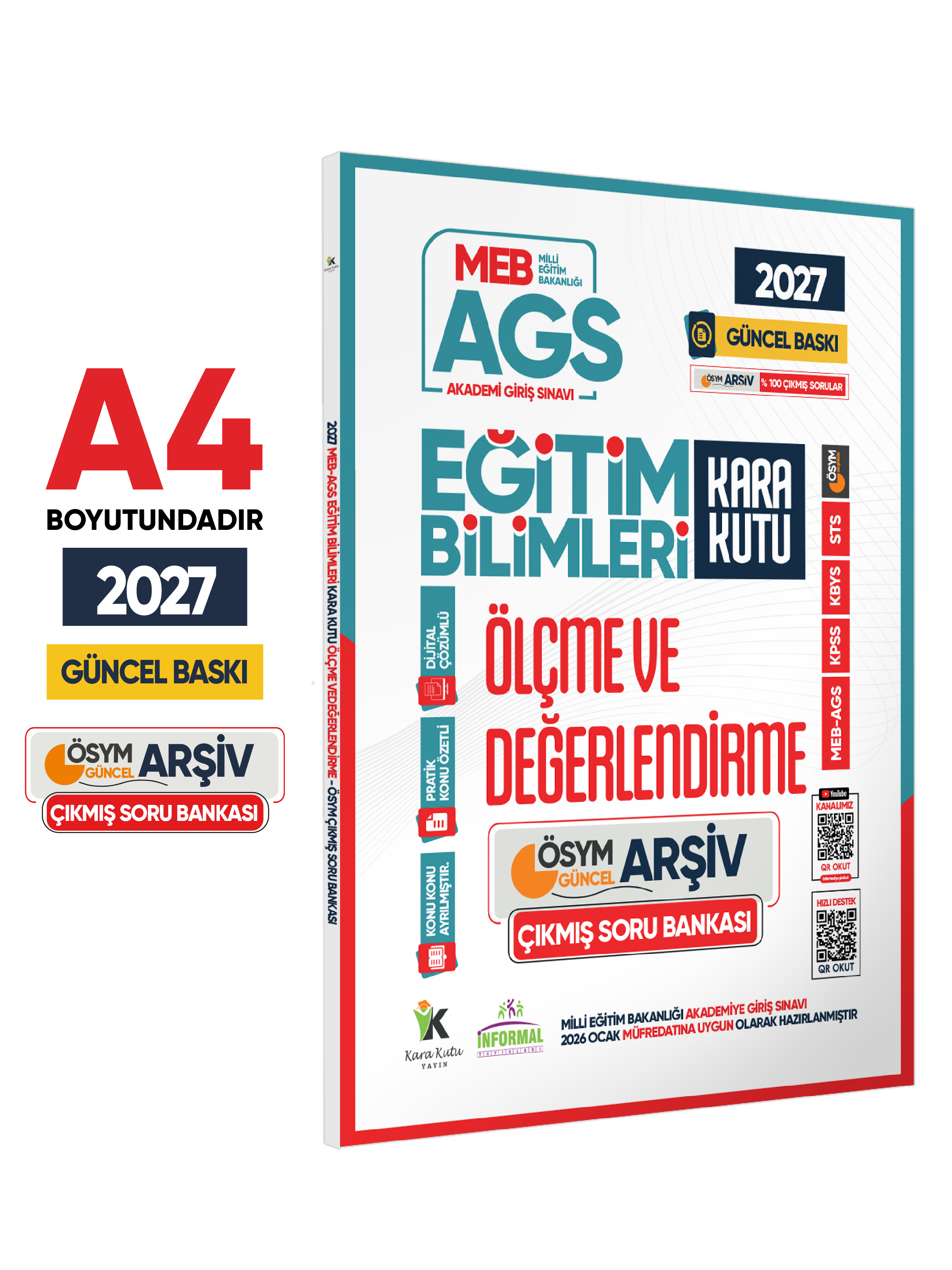 2027 MEB AGS Eğitim Bilimlerinin Kara Kutusu ÖLÇME ve DEĞERLENDİRME ÖSYM Çıkmış Soru Bankası Çözümlü
