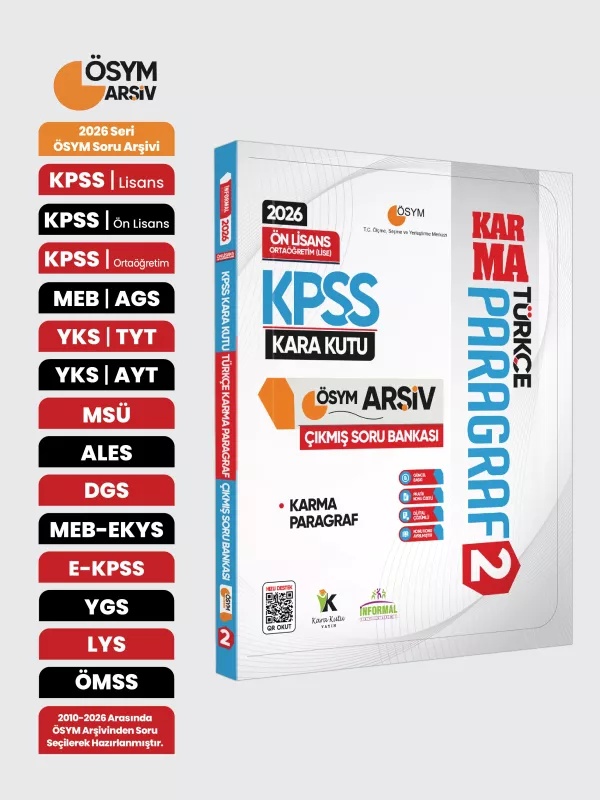 2026 KPSS Önlisans/Ortaöğretim Türkçenin Kara Kutusu PARAGRAF 2 KARMA ÖSYM Çıkmış Soru Bankası