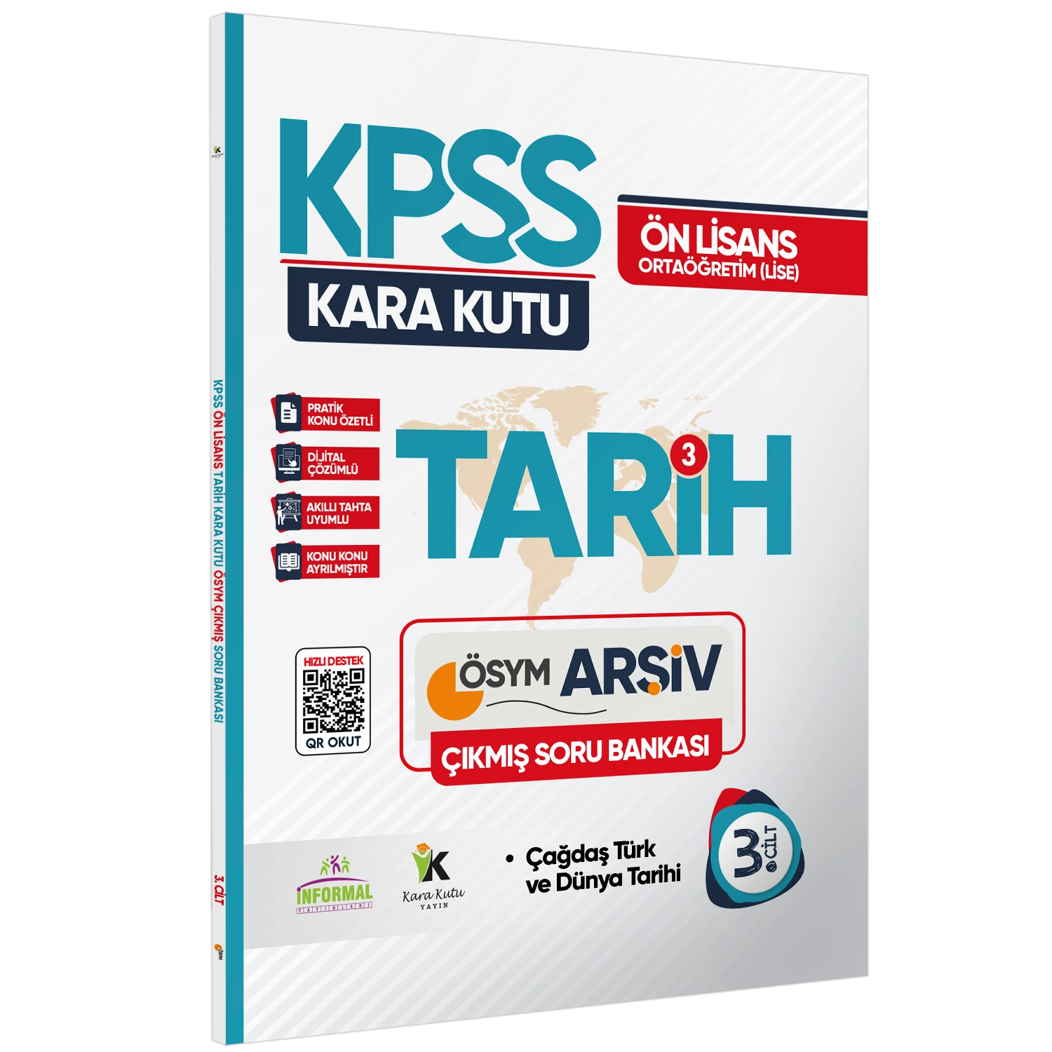 KPSS Önlisans-Ortaöğretim Tarihin Kara Kutusu 3.Cilt Dijital Çözümlü ÖSYM Çıkmış Soru Bankası