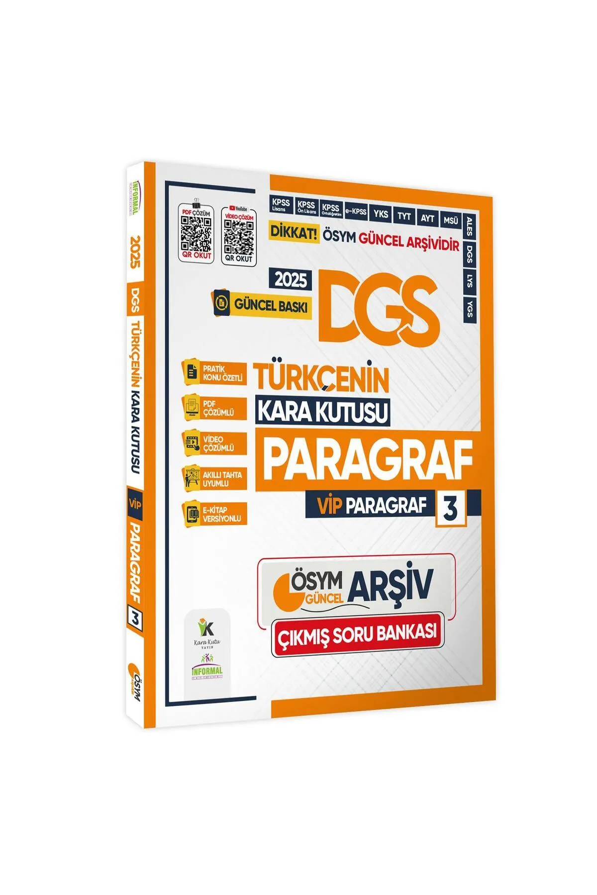 2025 DGS Türkçenin Kara Kutusu PARAGRAF 3 VİP ÖSYM Çıkmış Soru Havuzu Bankası Video/PDF Çözümlü
