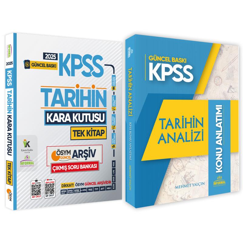 2025 KPSS Tarih Kara Kutu TEK Kitap Soru Bankası ve Tarihin Analizi Konu Anlatım 2li Set