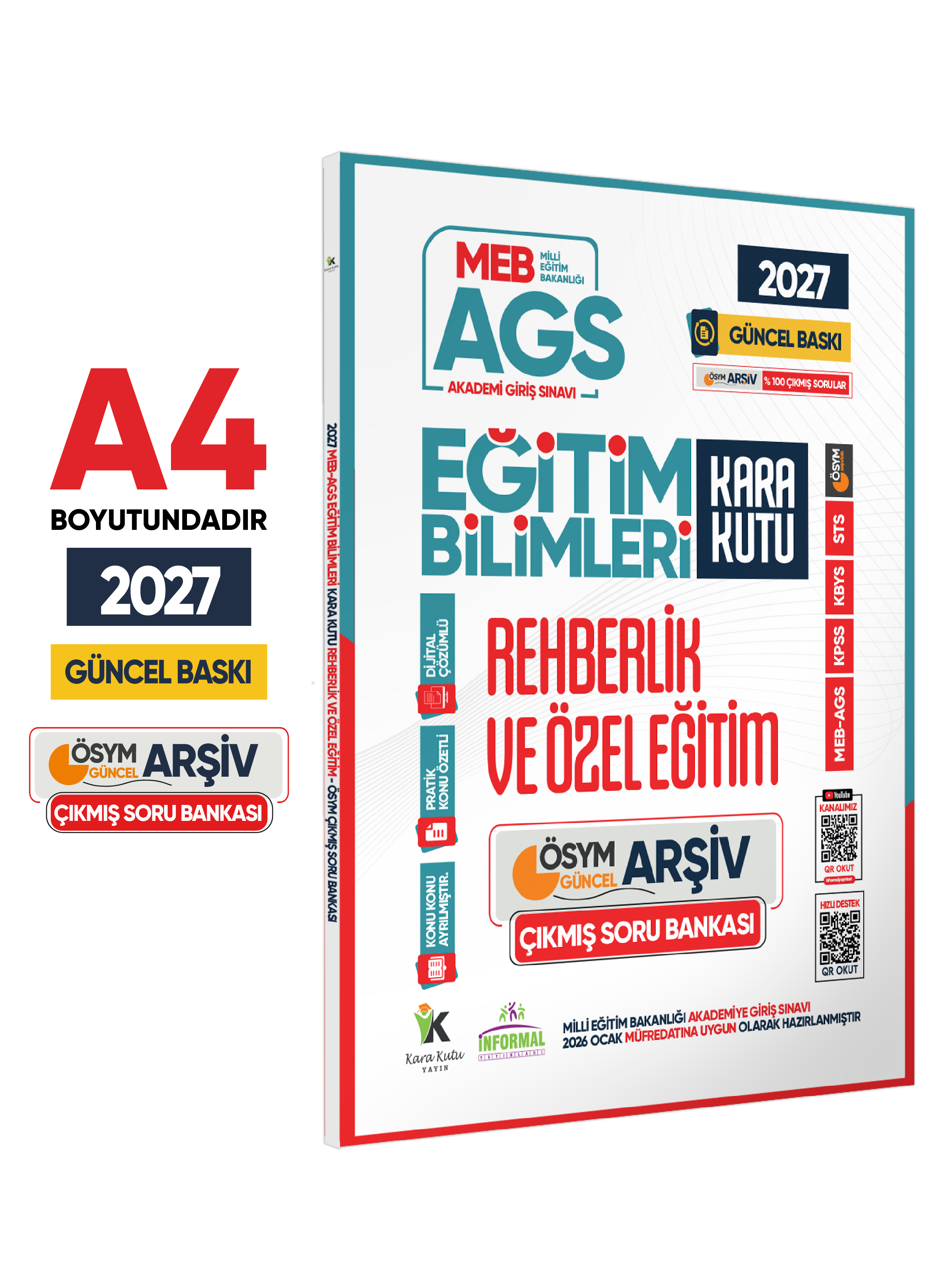 2027 MEB AGS Eğitim Bilimlerinin Kara Kutusu REHBERLİK-ÖZEL ÖĞRETİM ÖSYM Çıkmış Soru Bankası Çözümlü