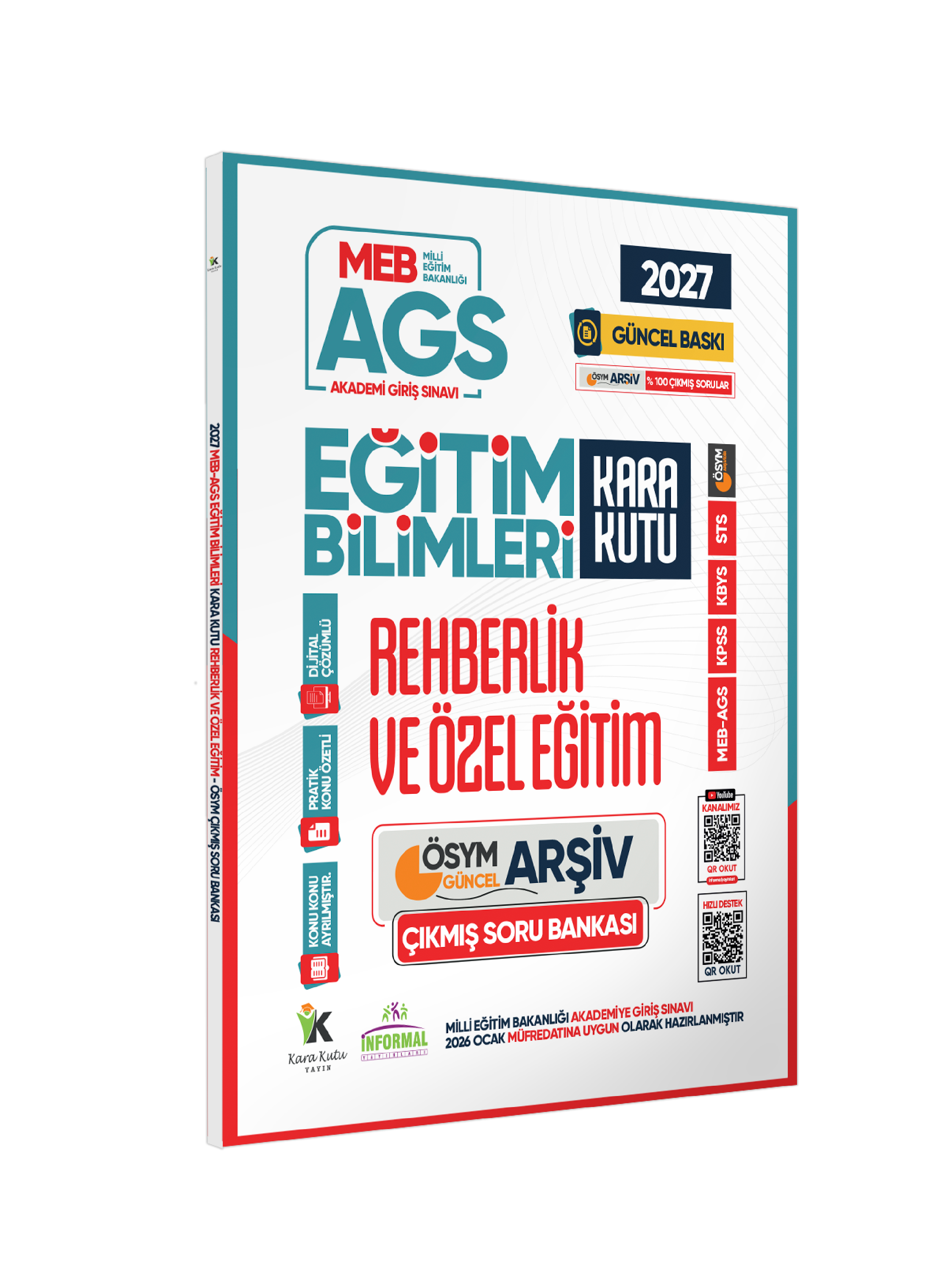 2027 MEB AGS Eğitim Bilimlerinin Kara Kutusu REHBERLİK-ÖZEL ÖĞRETİM ÖSYM Çıkmış Soru Bankası Çözümlü