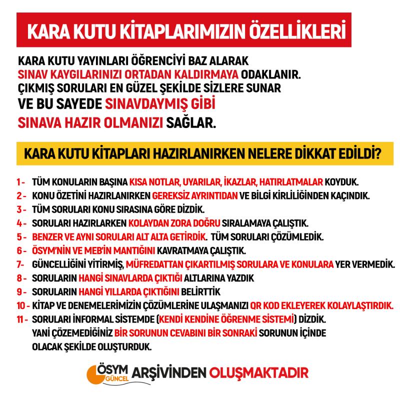 2025 TYT-AYT Kara Kutu ÖSYM Çıkmış Soru Bankası SAYISAL ALTIN SET Konu Özetli Video/PDF Çözümlü