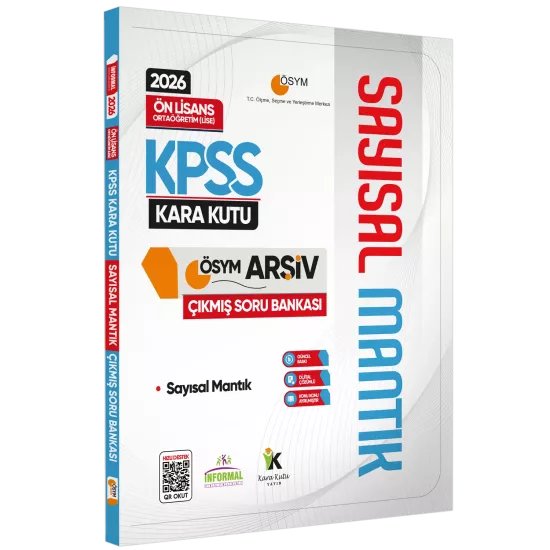 2026 KPSS Önlisans/Ortaöğretim SAYISAL MANTIK Kara Kutu ÖSYM Çıkmış Soru Bankası Dijital Çözümlü