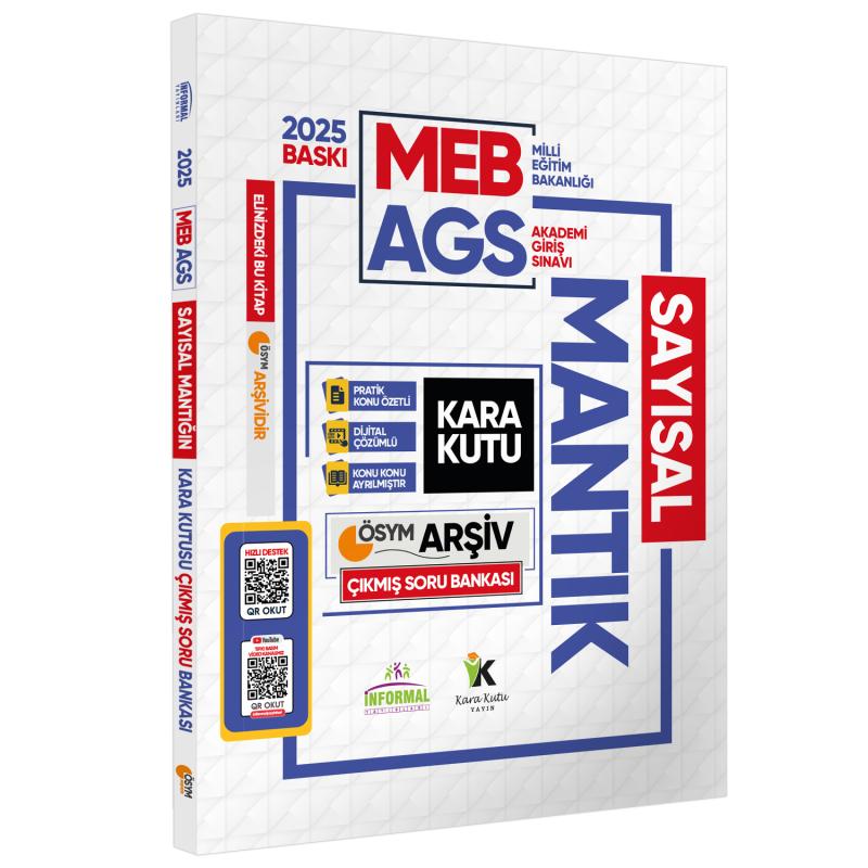 2025 MEB-AGS Kara Kutu Sayısal ve Sözel Mantık Set Çıkmış Soru Bankası Konu Özetli Video/PDF Çözümlü