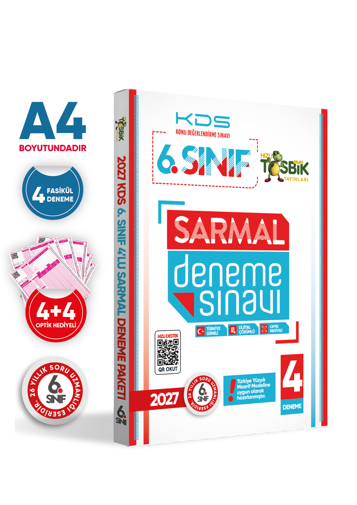 2027 6.Sınıf Yeni Sistem KDS SARMAL Deneme Paketi 4lü Türkiye Geneli D.Çözümlü Hızlı Tosbik Yayın