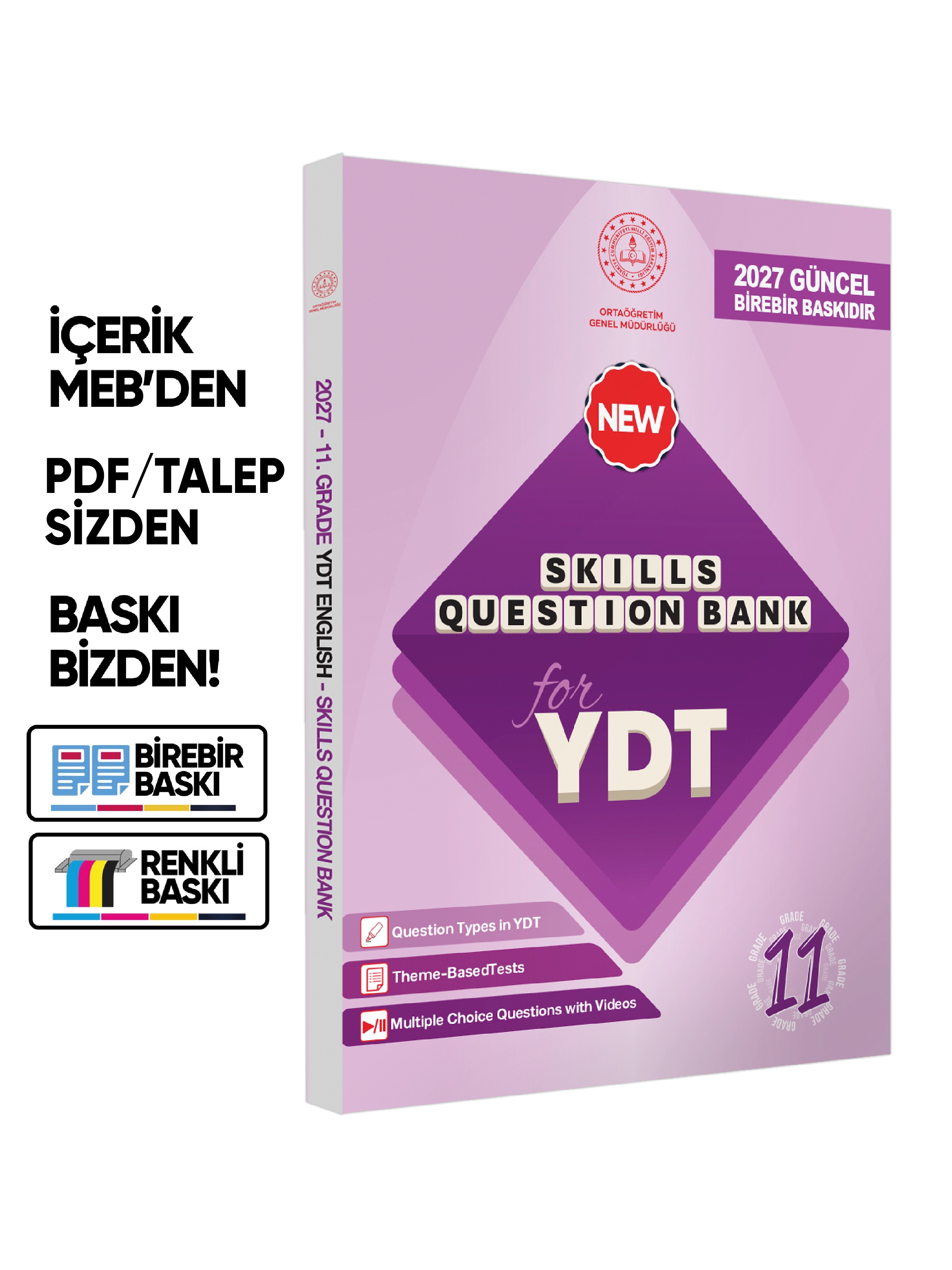 2027 YDT MEBİ İngilizce 11.Sınıf Skills Question Bank (Beceri Temelli Soru Bankası) BASKI ÜCRETİ