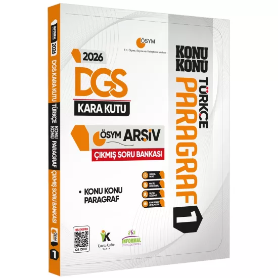 2026 DGS Türkçenin Kara Kutusu PARAGRAF 1 KONU KONU ÖSYM Çıkmış Soru Bankası Konu Özetli Çözümlü