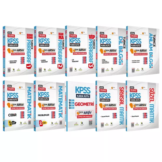 2026 KPSS Önlisans GENEL YETENEK Kara Kutu Soru Bankası ALTIN SET ÖSYM Çıkmış Konu Özeti Çözümlü