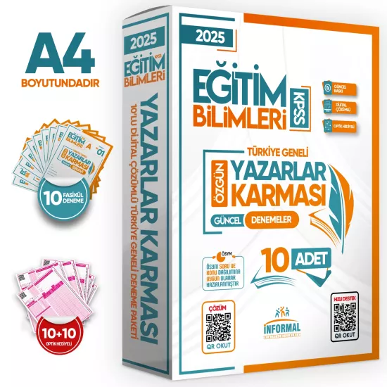 MEB-AGS Eğitim Bilimleri Yazarlar Karması TÜRKİYE GENELİ 10lu Dijital Çözümlü Paket Deneme