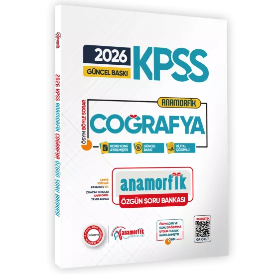 2026 KPSS Anamorfik Coğrafya  Soru Bankası Yeni Müfredat Dijital Çözümlü