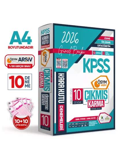 2026 KPSS Lisans Genel Kültür Genel Yetenek ÖSYM Çıkmış Karma Karakutu 10lu Deneme Dijital Çözümlü