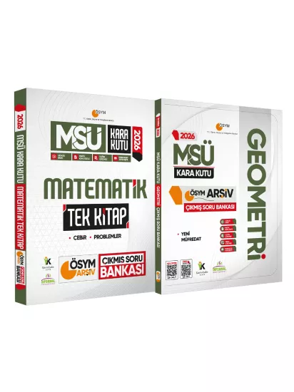 2026 MSÜ Kara Kutu TEK KİTAP Matematik ve Geometri ÖSYM Çıkmış Soru Bankası 2li SET Konu Özetli
