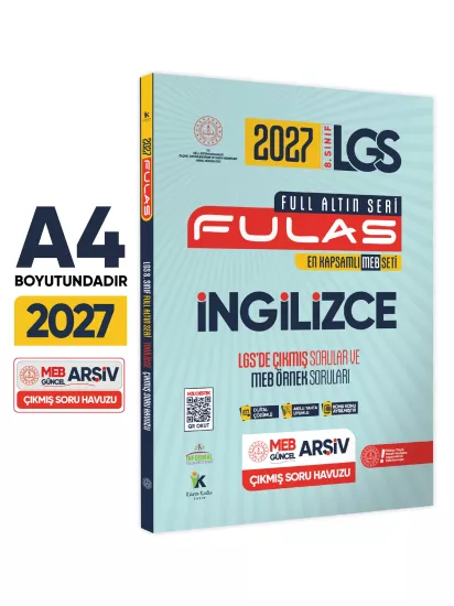 2027 8.Sınıf Full LGS Altın Seri (FULAS) İNGİLİZCE MEB Çıkmış Soru Bankası Modüler Seti Çözümlü