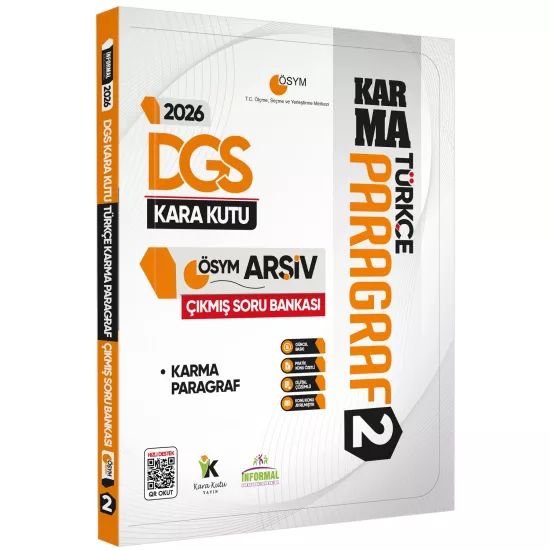 2026 DGS Türkçenin Kara Kutusu PARAGRAF 2 KARMA ÖSYM Çıkmış Soru Bankası K. Özetli Dijital Çözümlü