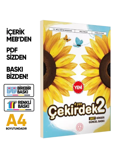 2027 4 Yaş Okul Öncesi MEB Etkinlik Kitabı Çekirdek 2 Eğlenceli ve Öğretici Aktiviteler BASKI ÜCRETİ