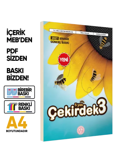 2027 5 Yaş Okul Öncesi MEB Etkinlik Kitabı Çekirdek 3 Eğlenceli ve Öğretici Aktiviteler BASKI ÜCRETİ
