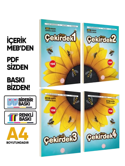 5 Yaş Okul Öncesi MEB Etkinlik Kitabı Çekirdek 4’lü Set Eğlenceli ve Öğretici Aktiviteler BASKI ÜCRETİ