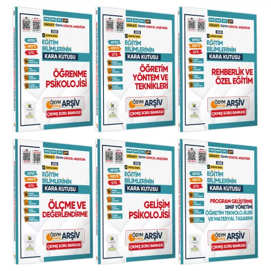 Eğitim Bilimlerinin Kara Kutusu Konu Özetli Dijital Çözümlü Çıkmış Soru Bankası 6lı Avantajlı Paket